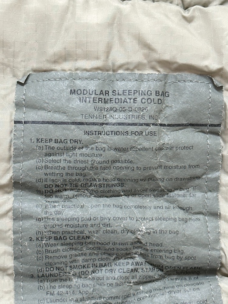 US Military Modular Sleeping Bag Intermediate Cold Sleep System ACU UCP Army ACU