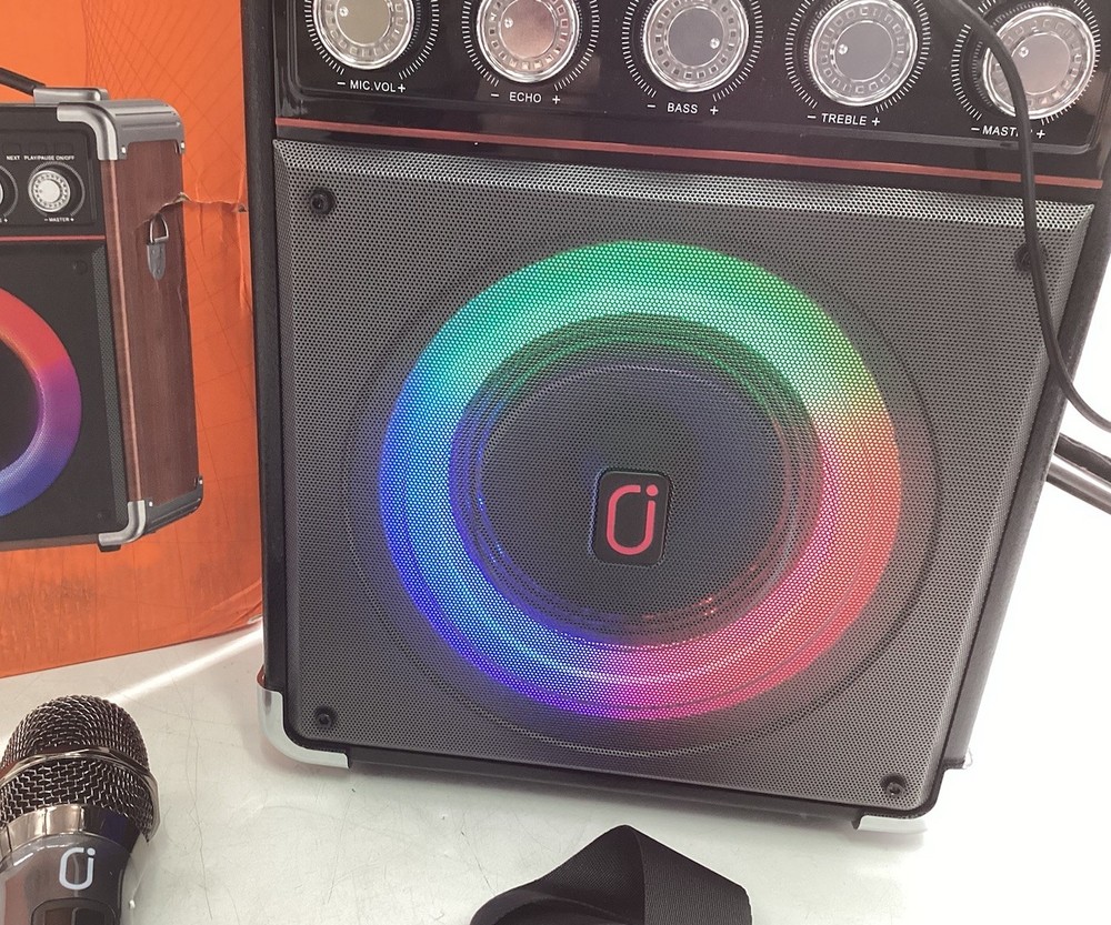 Portable Karaoke Machine With 2 Microphones Bluetooth.