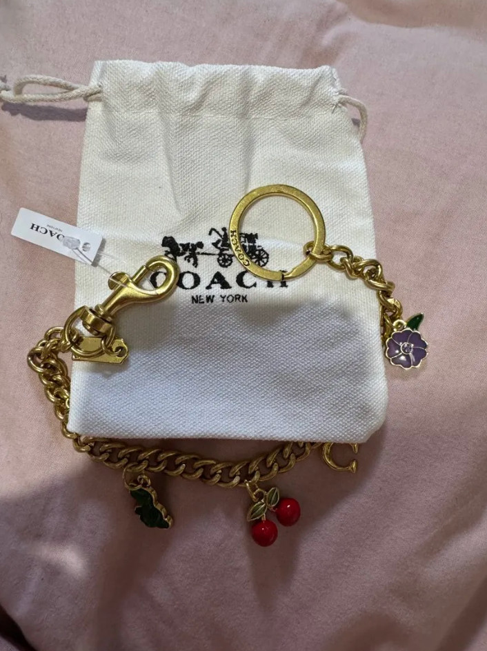 Motif Chain Coach Bag Charm
