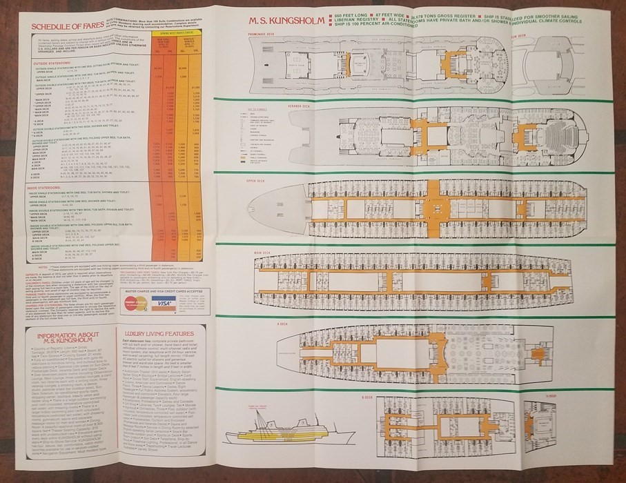 KUNGSHOLM (Flagship) DECK PLAN with PHOTOS