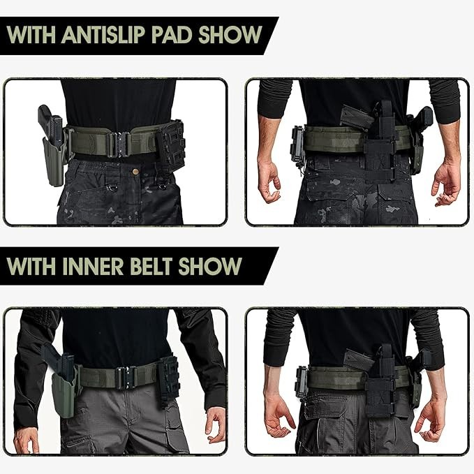 Heavy-Duty Tactical Molle Battle Belt with Quick-Release System