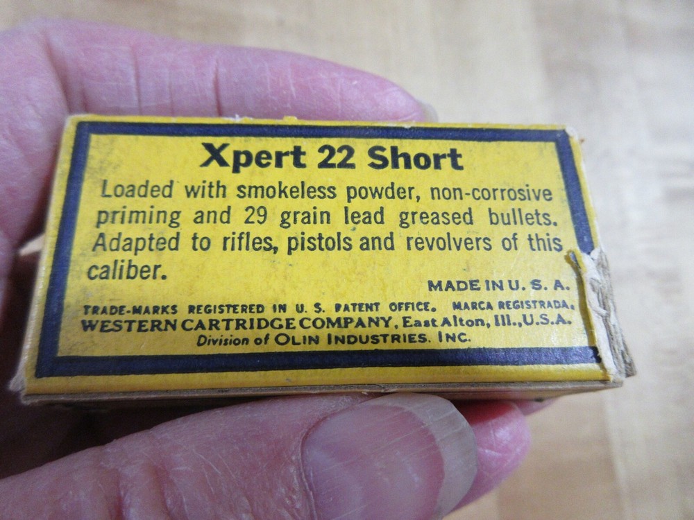Empty Ammo Box Western Xper 22 SHORT W18 #17