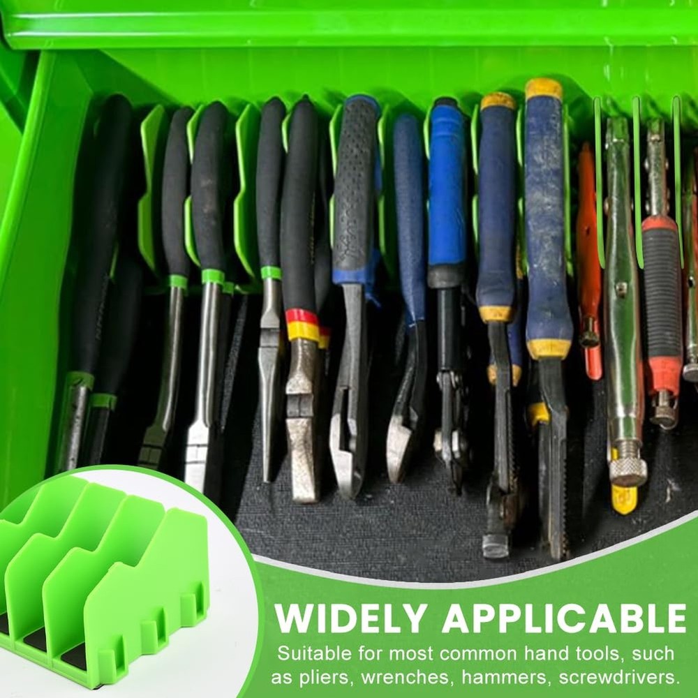 Pliers Organizer Rack 2 Pack 10-Slot Tool Holder Plastic Drawer Toolbox Storage