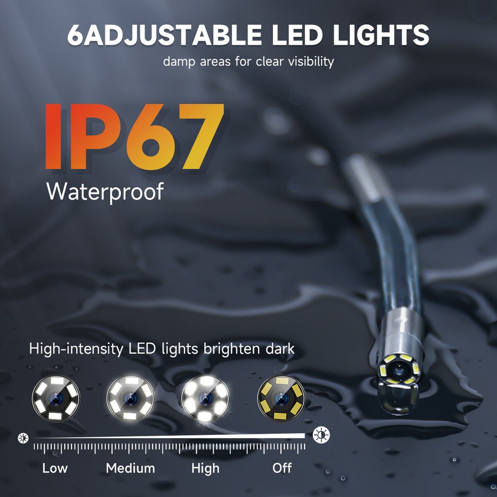 ANCEL AN301 Articulating Endoscope Camera Borescope Support Continuous Recording