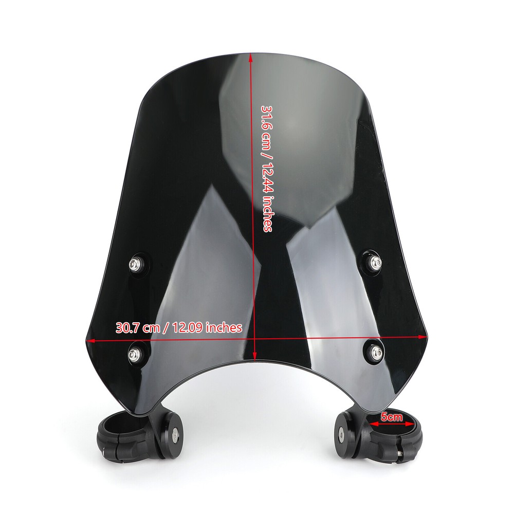 ABS Motorcycle Windscreen Windshield For Dyna Softail Models Black New