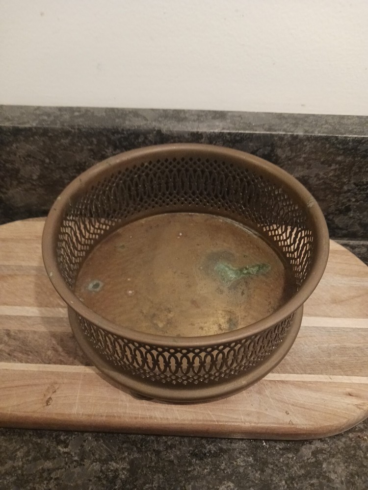 Brass Desktop Trinket Basket