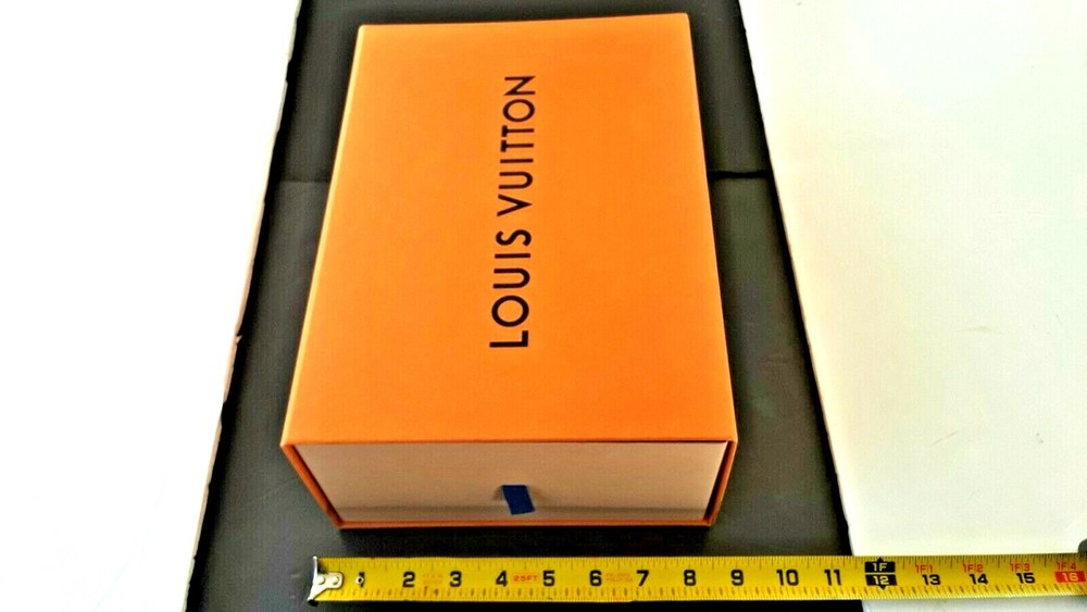 LOUIS VUITTON EMPTY GIFT BOX / LOUIS VUITTON AUTHENTIC ORANGE GIFT BOX FOLDABLE