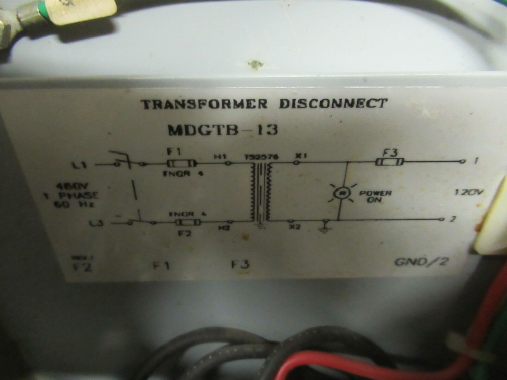 DAIKIN VOLTAGE TRANSFORMER MDGTB-13 480 VOLT