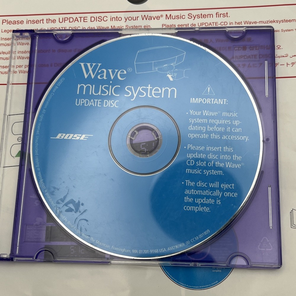 Bose Wave Music System Update Disc for Multi-Disc Changer OEM
