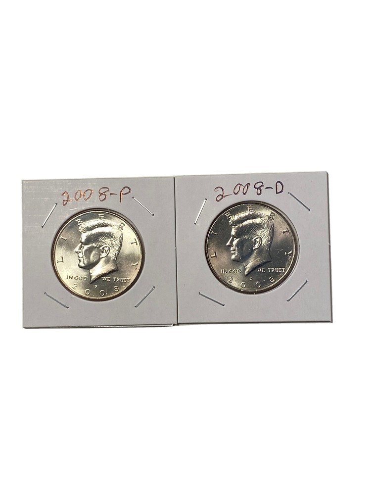 2008 P&D KENNEDY HALF DOLLAR (2 COIN SET) Uncirculated.