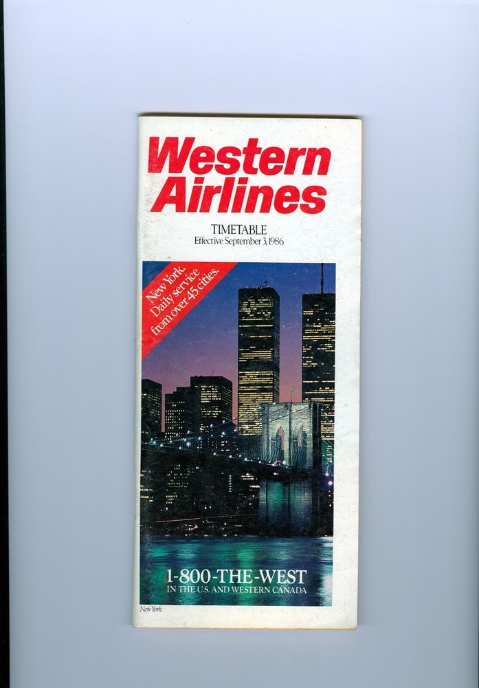 Western Airlines 1986 System TT
