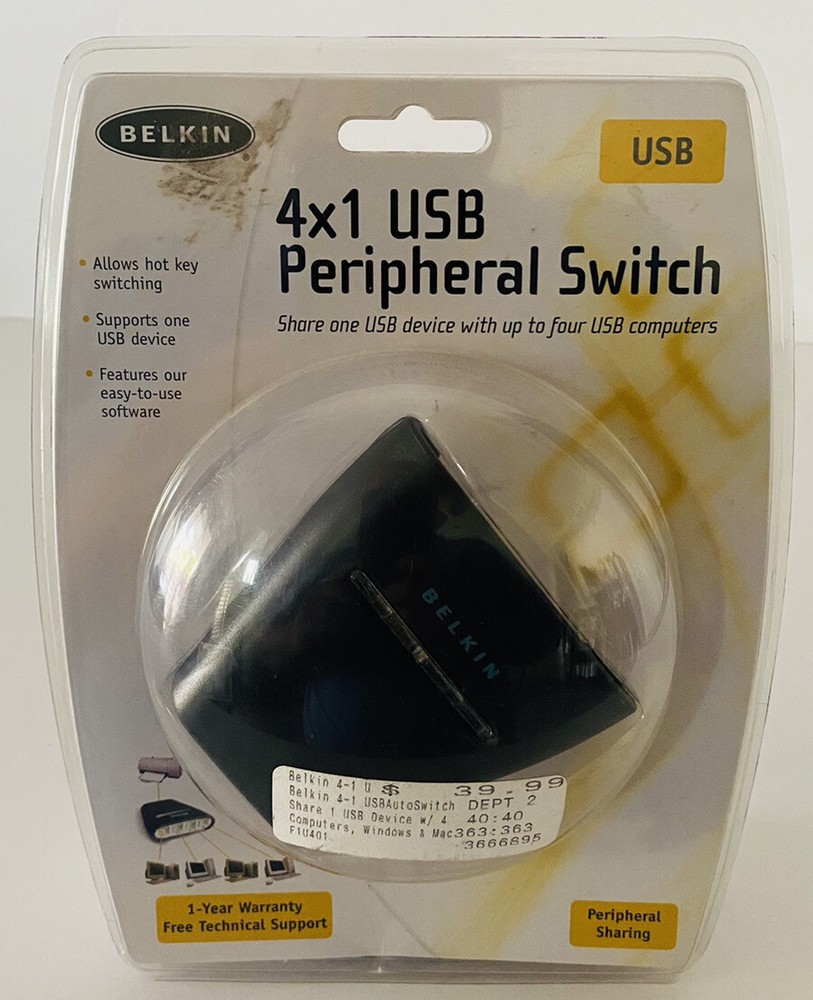 Belkin USB 4X1 PERIPHERAL SWITCH (F1U401)