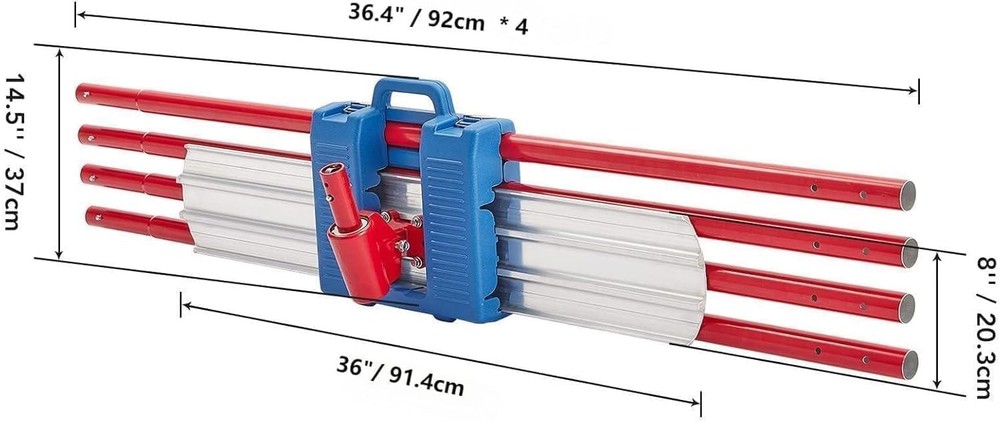 36" Bull Float Concrete Tools,Cement Trowel with Adjustable Handle Bracket