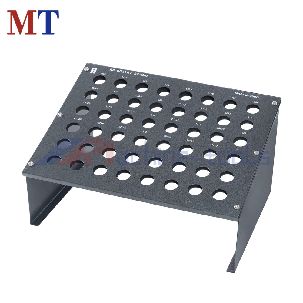 Durable R8 Collet Storage System - 48 Position Rack 0.98" Hole Size