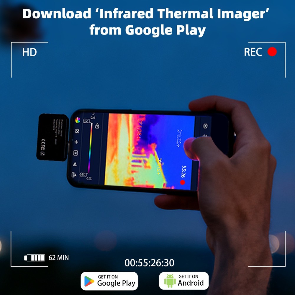 ANXTECH Thermal Camera 512x384 Super IR Resolution Mini Camera for Android
