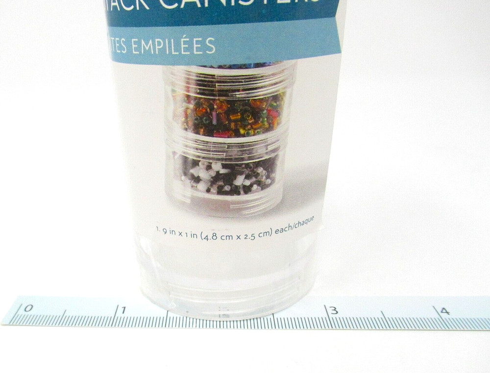 Screw Stack Canisters 4ct X 4 (16 total) bead storage CraftMedley MultiCraft