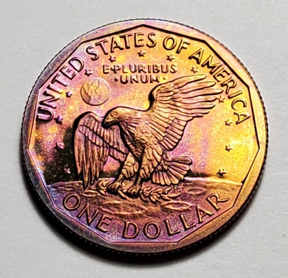 TONED 1981 S SUSAN B ANTHONY SBA DOLLAR PROOF UNC #C2453