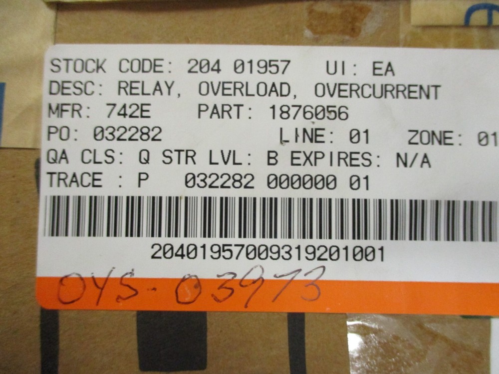 NEW ABB OVERLOAD RELAY SC 1876056