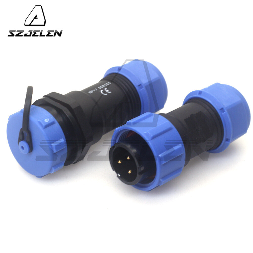 SP17 10A 3Pin LED Light Wire Connector,Panel Mount Waterproof Connector Plug