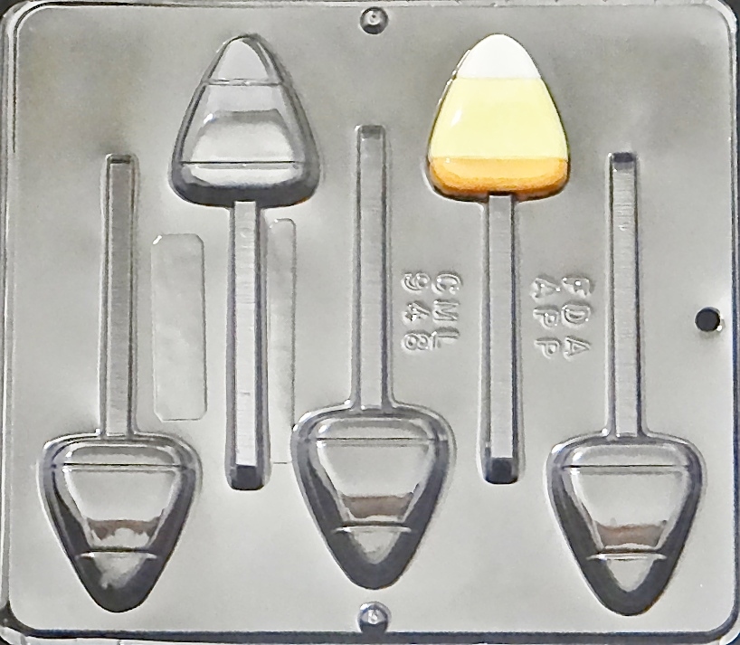 Candy Corn Lollipop Chocolate Candy Mold Halloween  948 NEW
