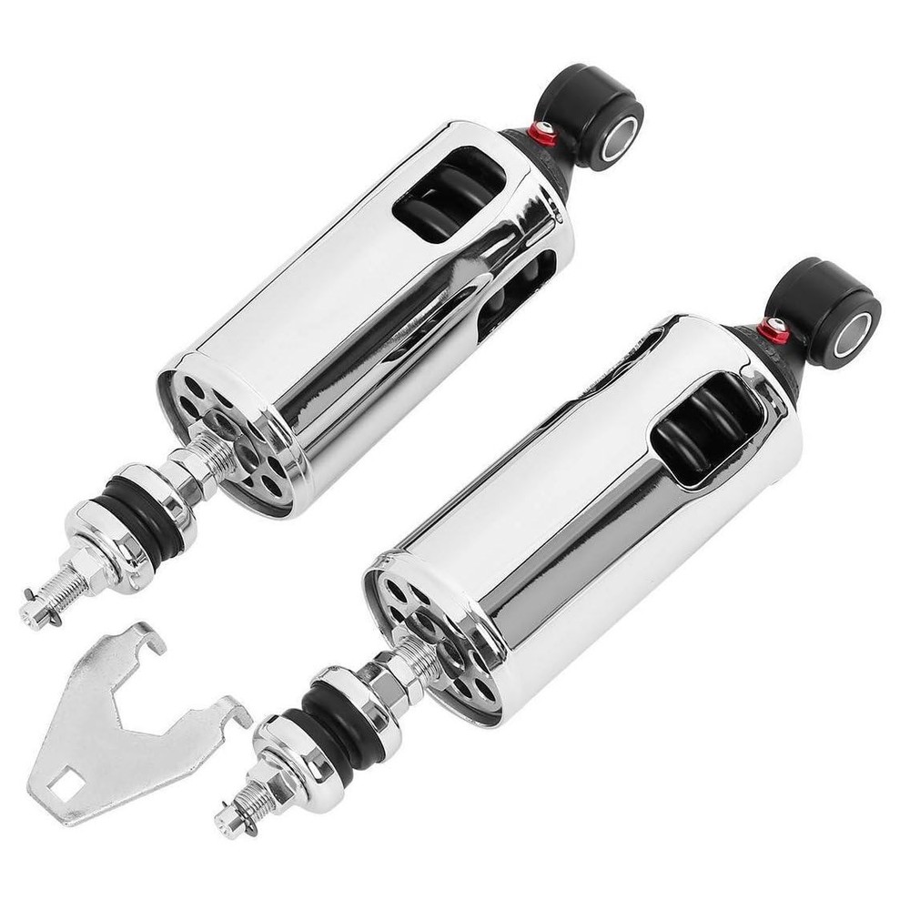 Suspension Shock Absorber Strut Rear Side Chrome Compatible with Harley-Davidson