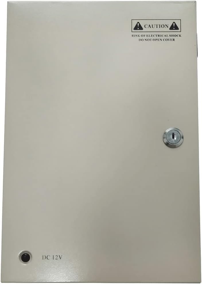 18 Channel 12V Power Supply Box - 20A Distribution for CCTV Security Systems