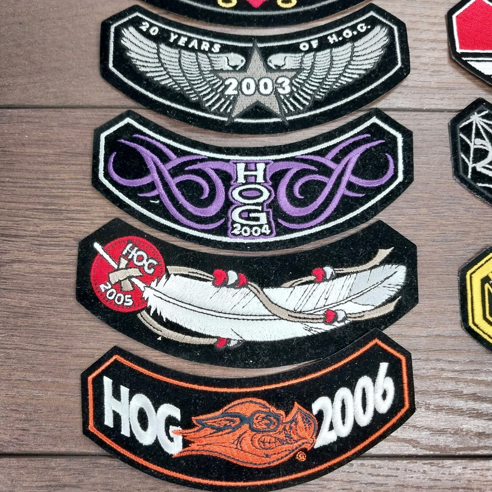 Original HOG Harley Davidson Motorcycle Owners Group 15 Patches 2000-2012