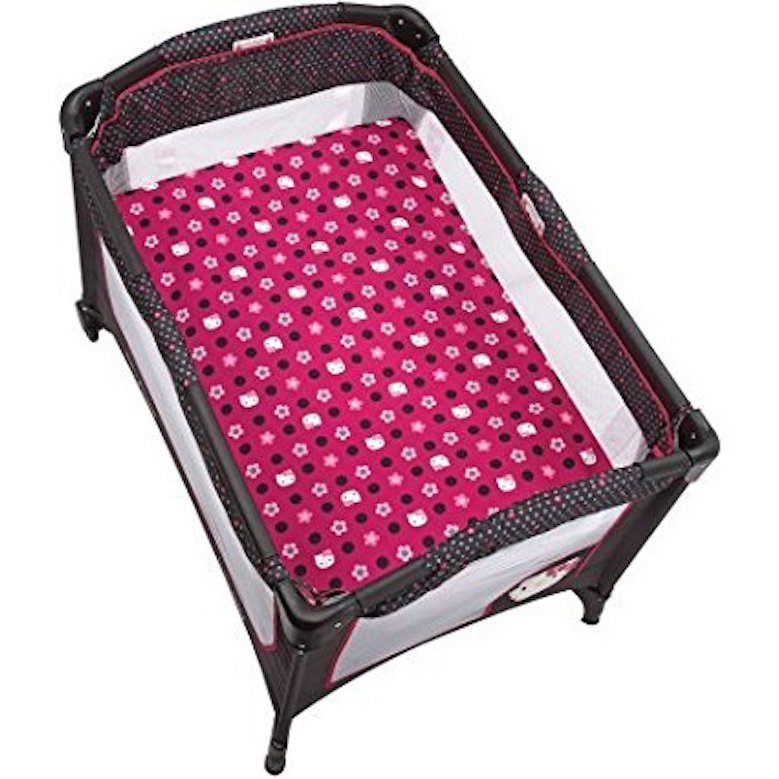 Hello Kitty Hot Pink Fitted Pack N Play Yard Sheet