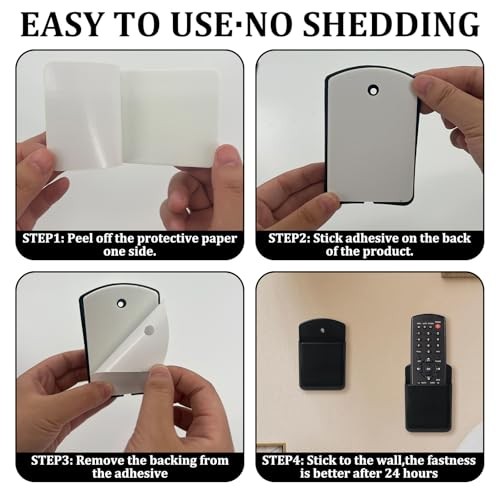 4 Pcs Remote Control Holder Wall Mount, Self Adhesive Wall Remote Control