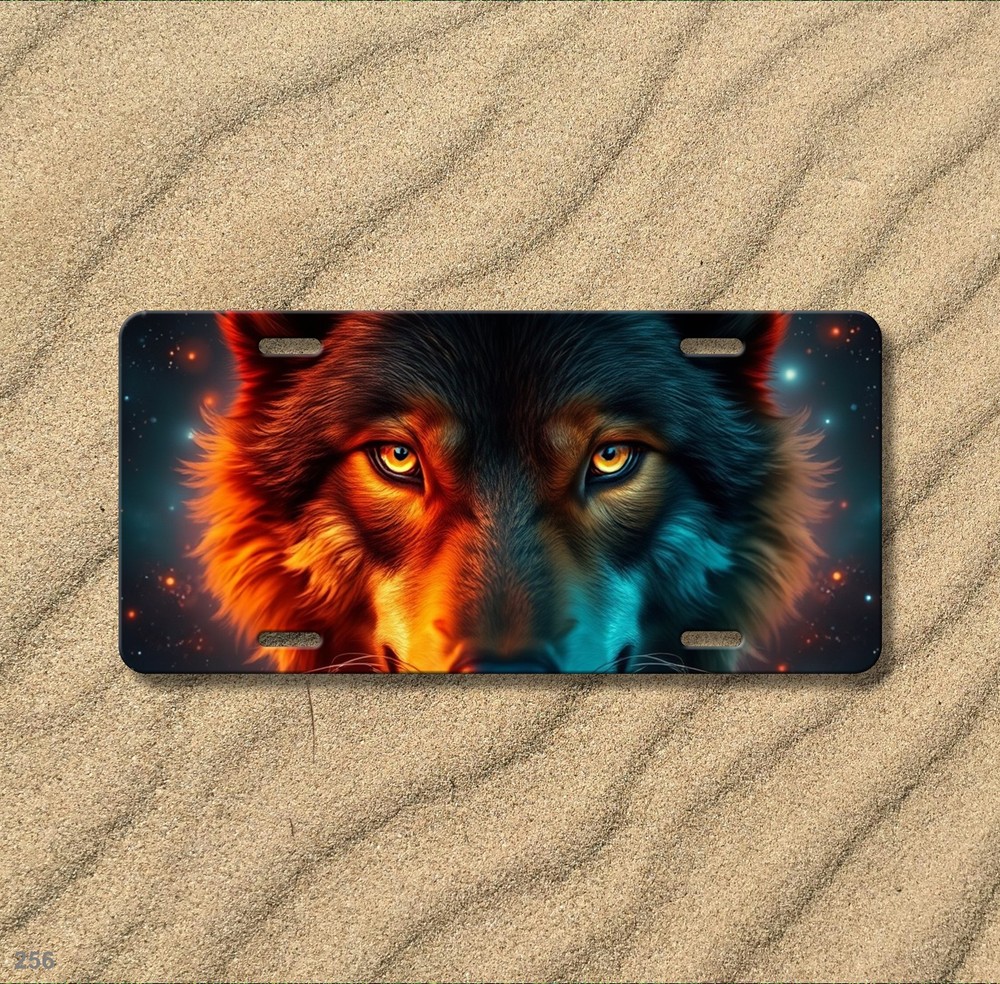 Unique Wolf License Plate Custom Front Plate Anniversary Gift