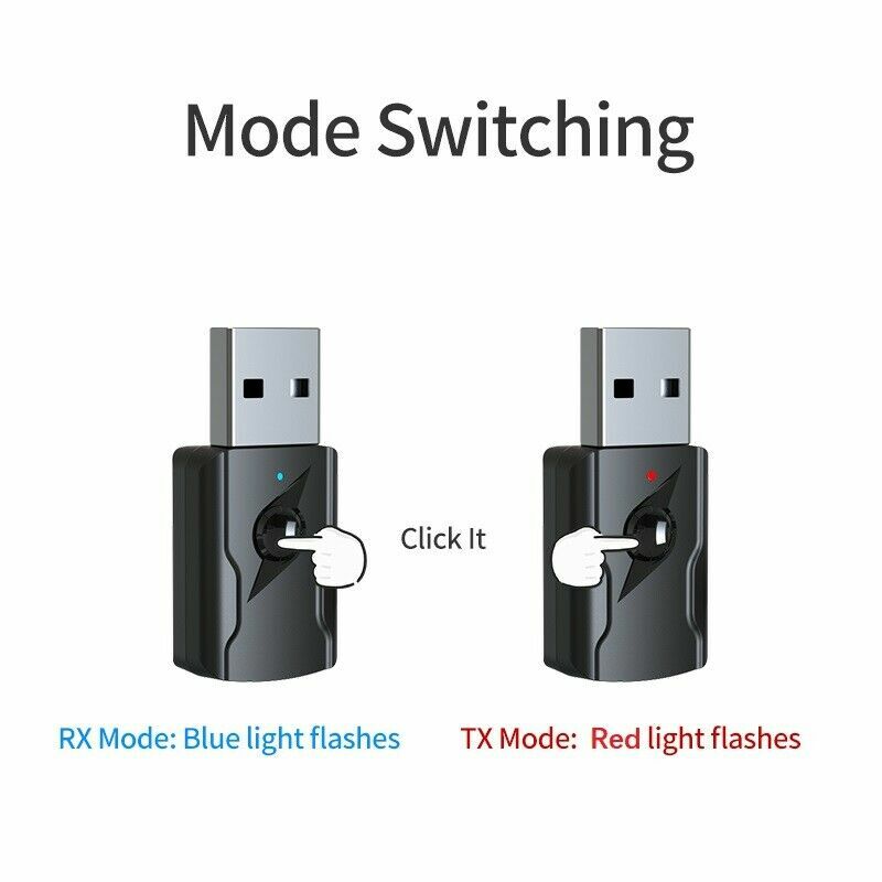 4IN1 Bluetooth 5.0 Transmitter & Receiver Wireless 3.5mm USB Aux Adapter for PC