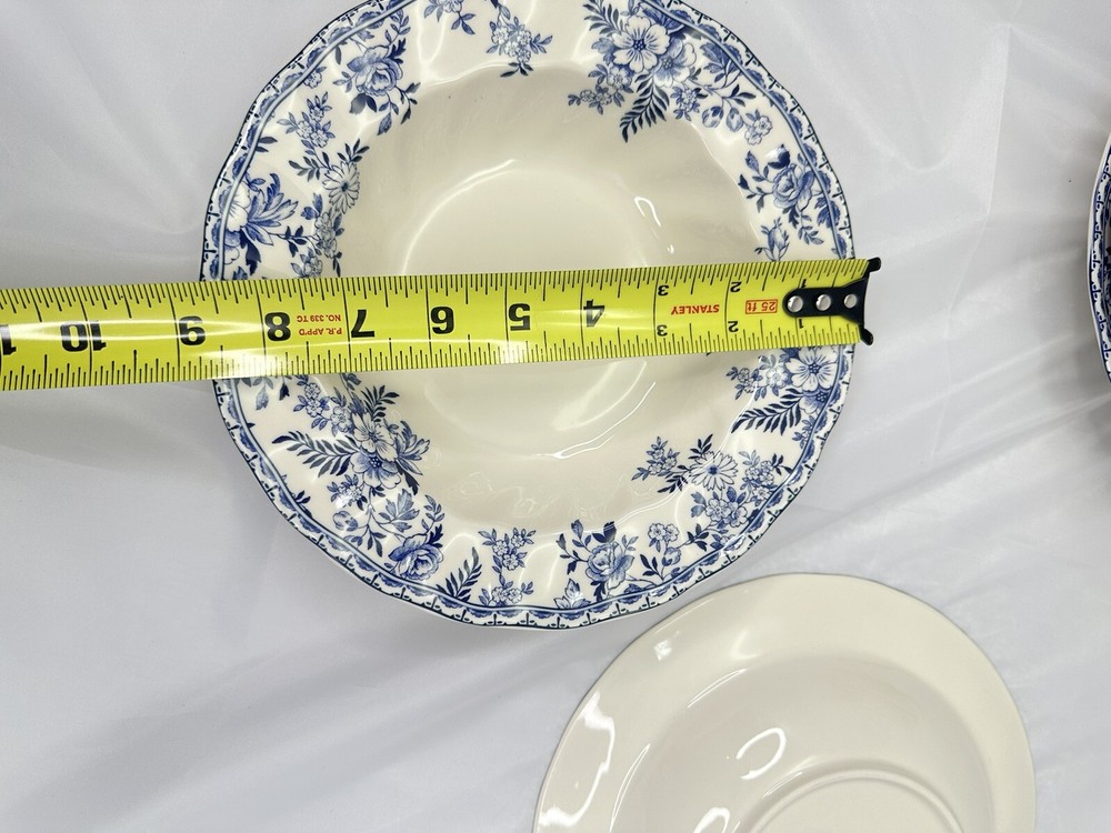 Johnson Brothers Devon Cottage Pasta Bowl Blue White