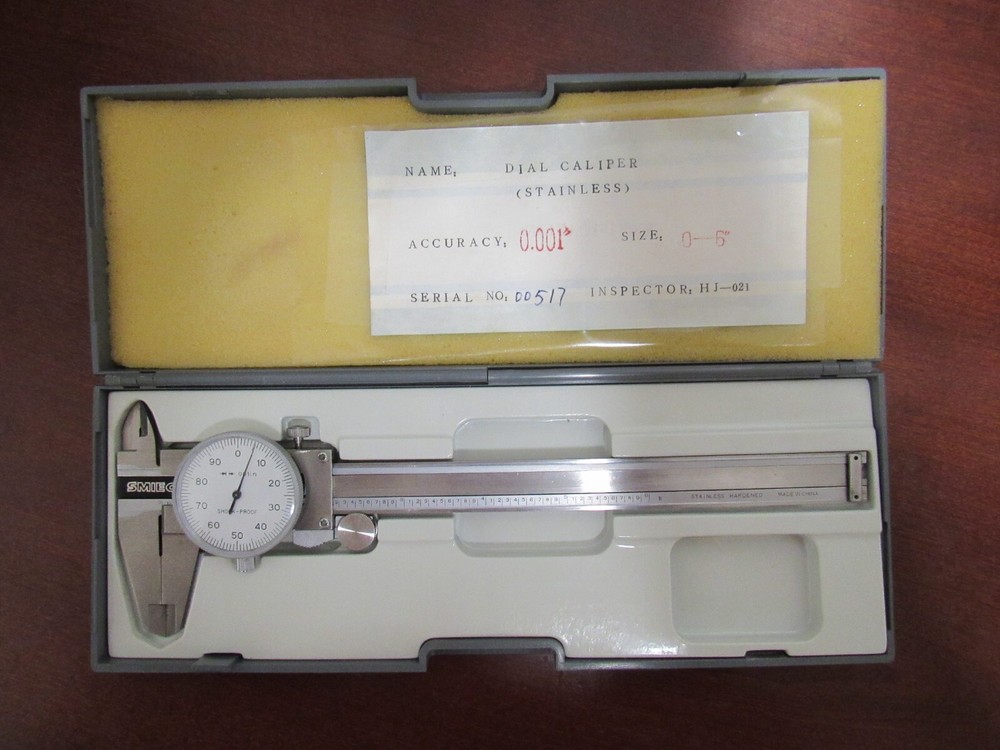 Smiec 9" Dial Caliper: 6" Range/.001 Dial Graduations