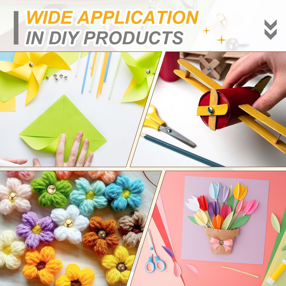 120pcs 8x17mm Silver Round Head Tips