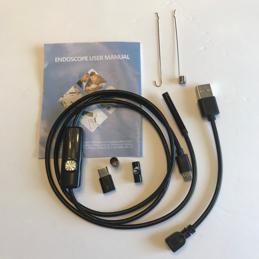 5.5mm LED Snake Endoscope Camera for USB Android Type C PC 58" Cable