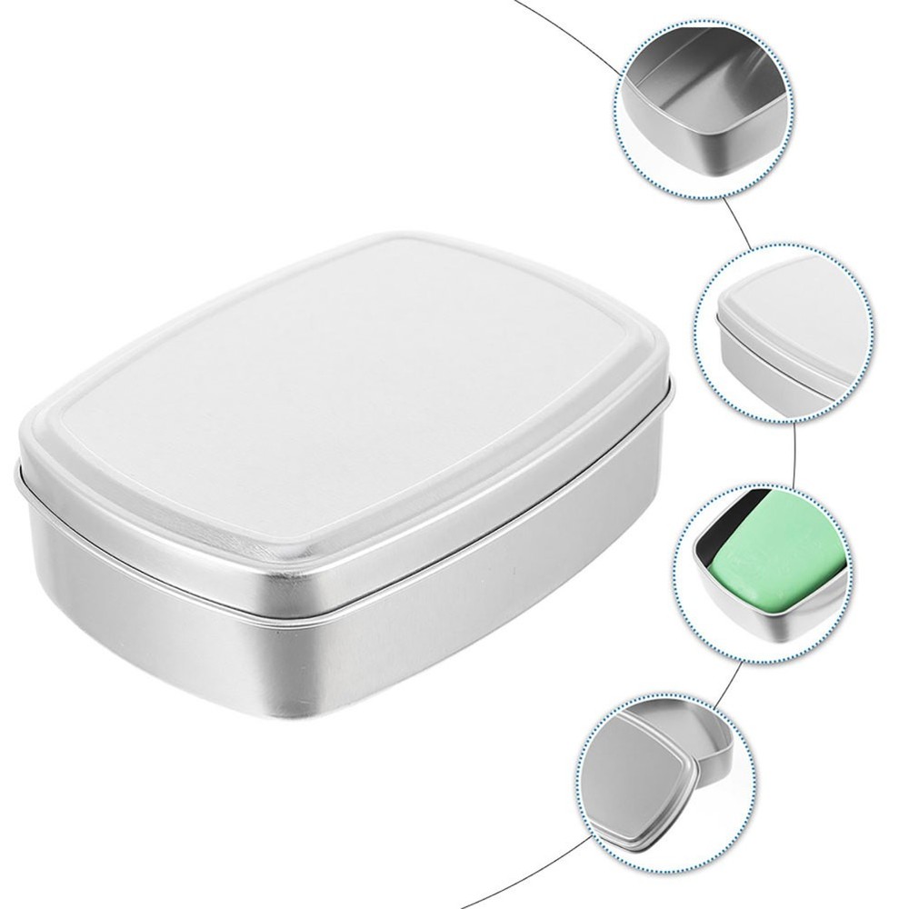 Box for Soaps Creams Bathroom Dish Sealed Storage Aluminum Container