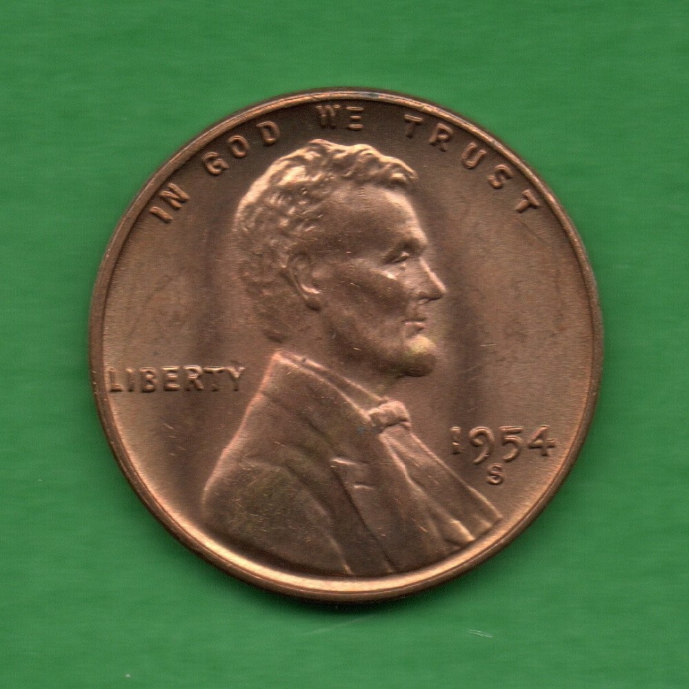 1954 S Lincoln Wheat Cent Uncirculated
