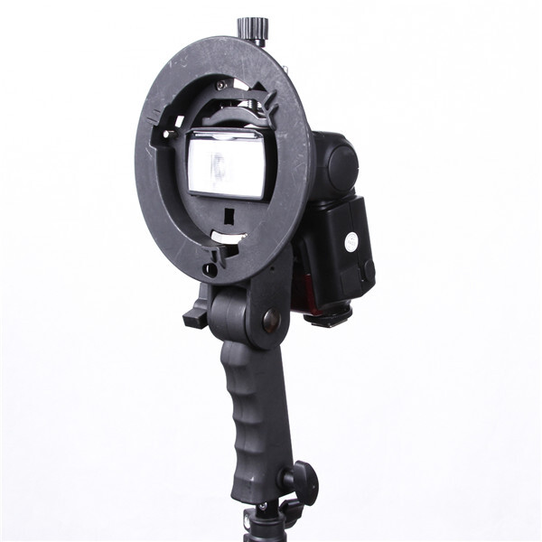 PRO Handheld Grip S-Type Bracket Bowens Mount Holder for Speedlite Flash Softbox