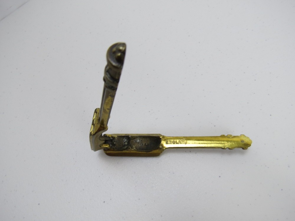 Vintage Brass William Shakespeare Nutcracker Marked England - 5"