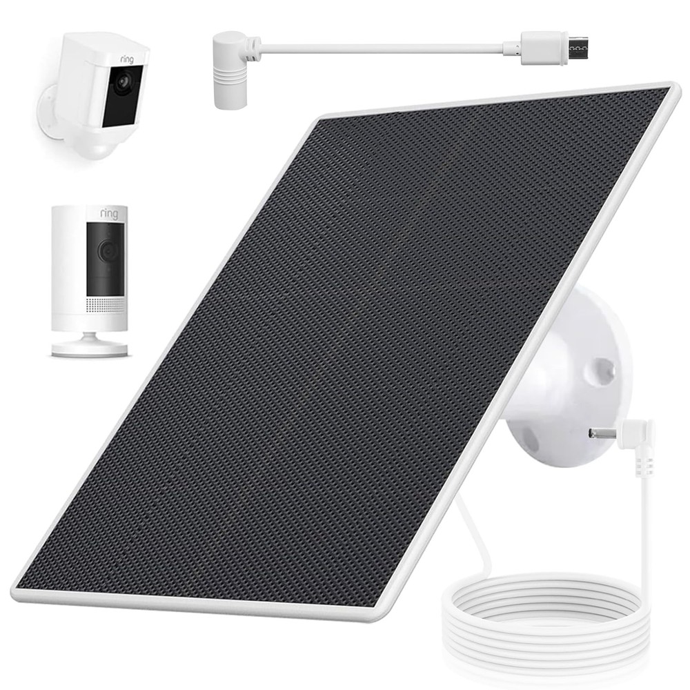 Solar Panel for Ring Camera, 4W Charger Compatible with Spotlight 1Pack