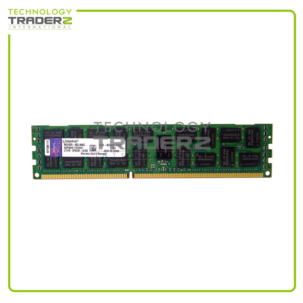 KCS-B200ALV/8G Kingston 8GB PC3-10600 DDR3-1333MHz ECC Memory Module **Pulled**