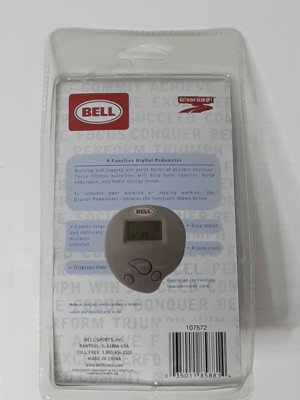 BELL CARDIO TRAINING 4 FUNCTION DIGITAL PEDOMETER [STEP COUNT WATCH TIMER ALARM]