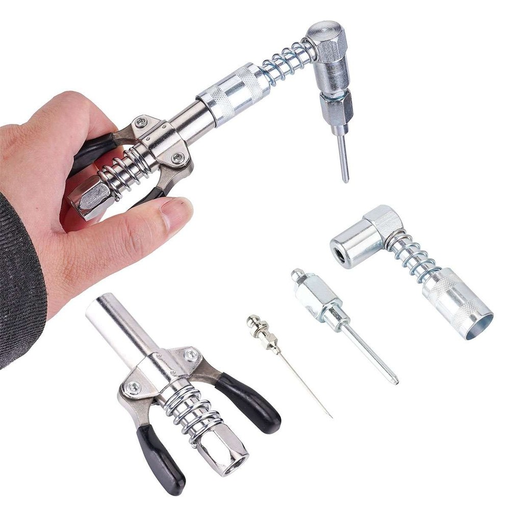 Grease Gun Coupler 90 Degree Adapter Needle Tips Dispenser Injection Needle Kit