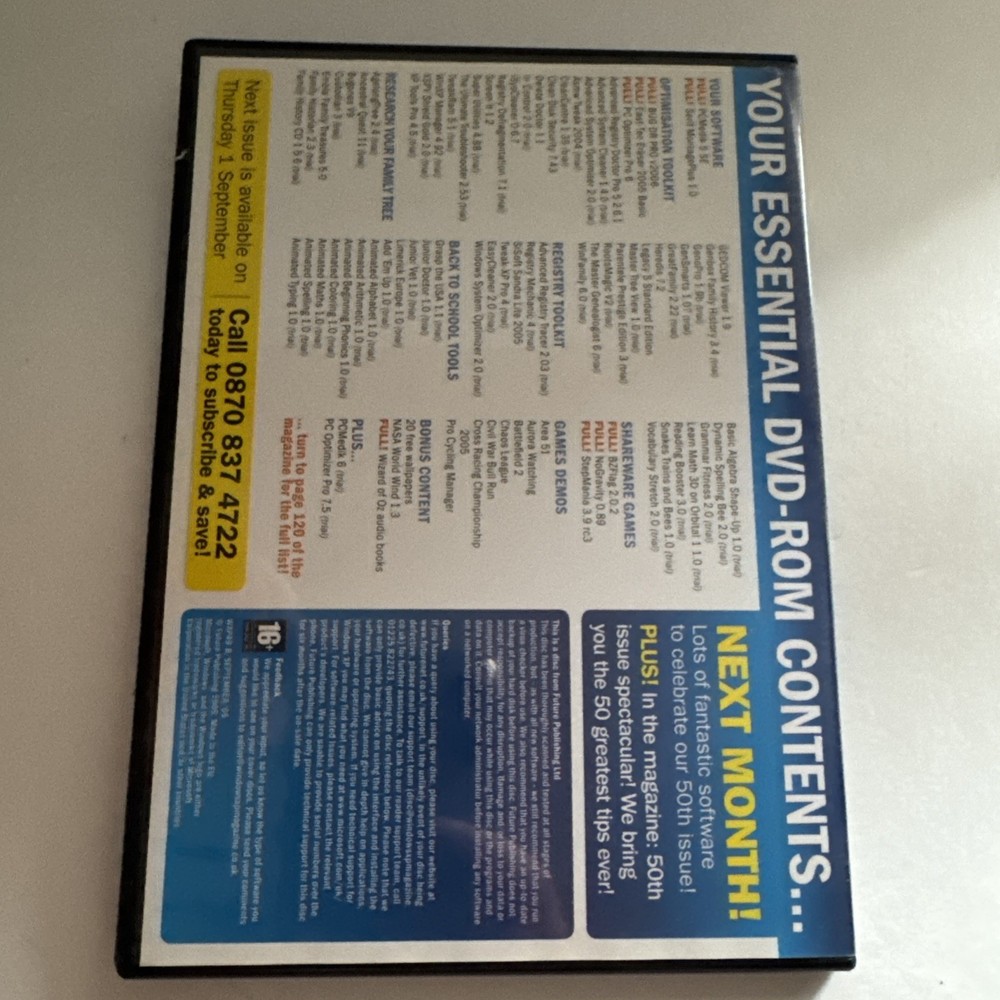 Optimisation Toolkit Pc DVD ROM