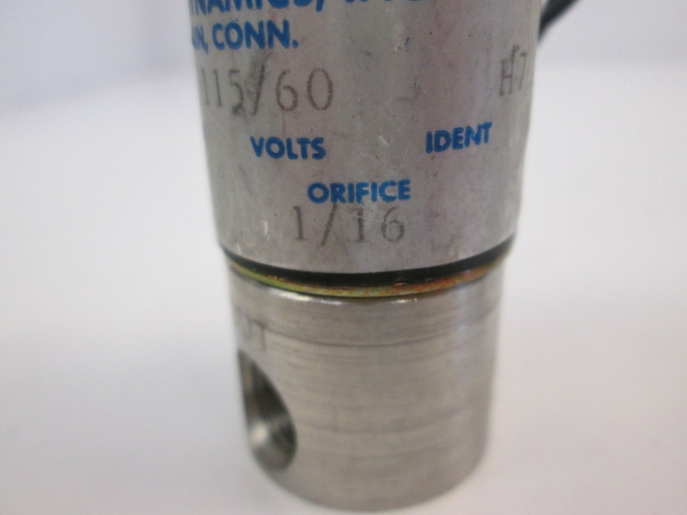 Precision Dynamics A2013-PF Solenoid 2-Way Valve, 300 PSIG, Used