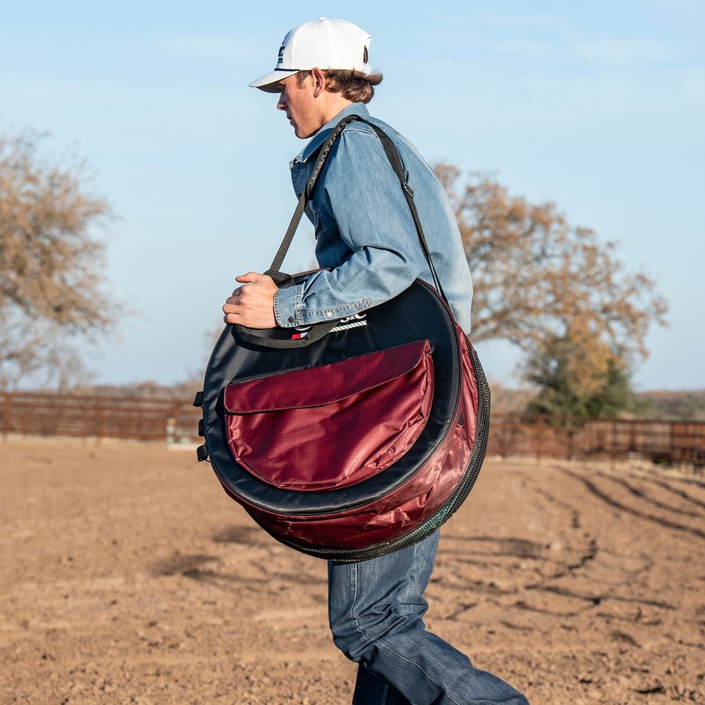 Classic Ropes Deluxe Black Ruby Basket Rodeo Team Roping Storage Bag