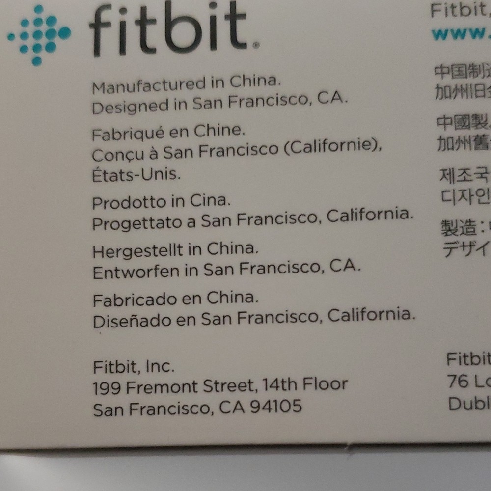 Fitbit 660-1590-01 Black Accessory Band FB168ABBKS Replacement