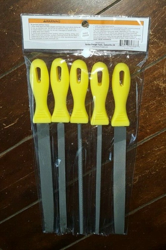 5pc 12" File Set: Half Round, 2-Way, Round, Triangular & Square! Item #60368