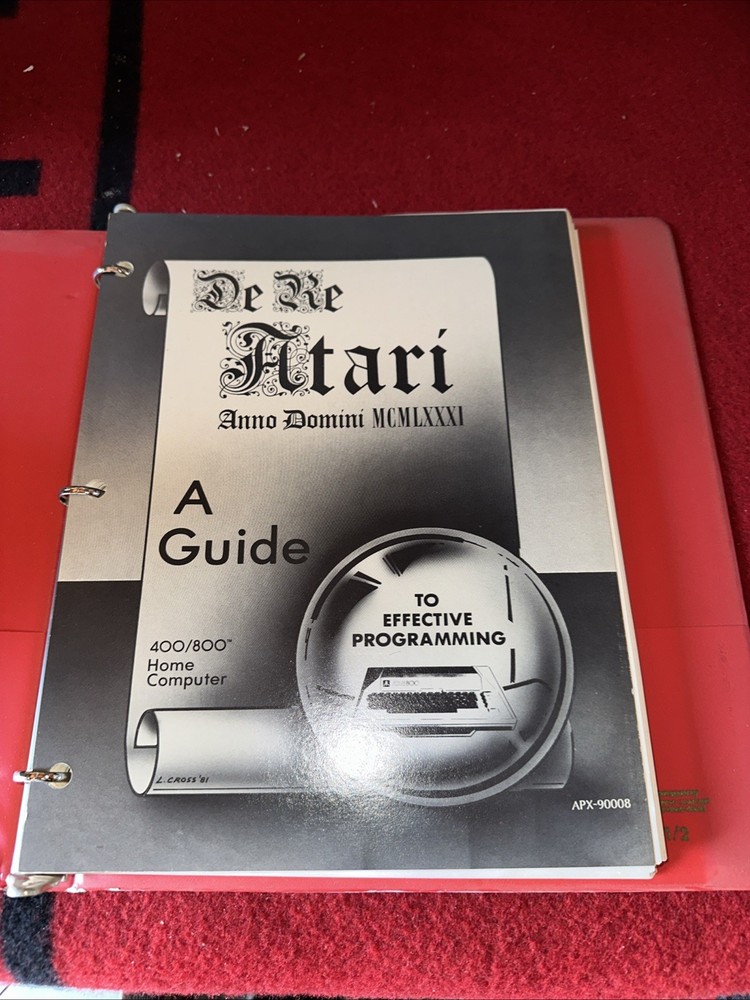 DE RE Atari Programming Giude 800/XL/XE Software Developer Manual