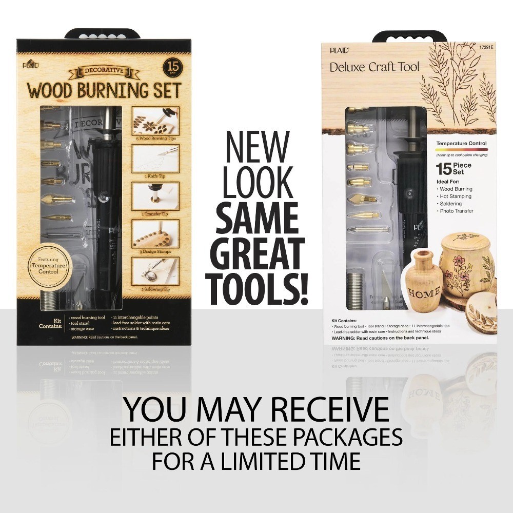 15-Piece Wood Burning Tool Kit with Temperature Control, Decorative Pyrography